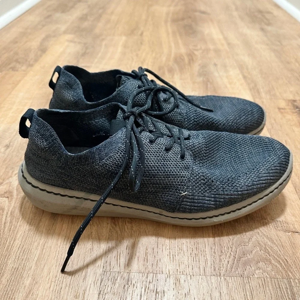 CLARKS | Men's Cloud Steppers Urban Mix Blue Gray Knit Lace Up Sneakers, 10.5M‎